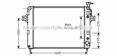 AVA QUALITY COOLING je2014 -  Радиатор, охлаждение двигателя